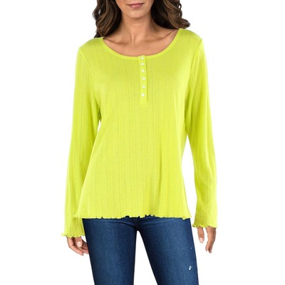 

Женская зеленая футболка с круглым вырезом Style - Co. Top  BHFO 4923, Neon green