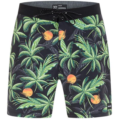 Мужские плавки Hurley из переработанного материала с черным принтом Big & Tall 56 BHFO 0173