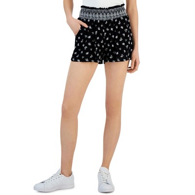 Короткие повседневные шорты с цветочным принтом Kingston Grey Womens Black-Ivory, цвет слоновой кости, L BHFO 4134