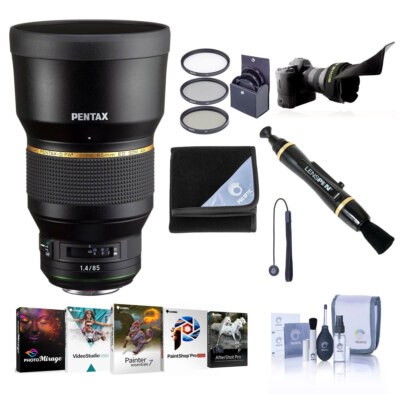 Объектив Pentax HD Pentax-D FA 85mm f/1.4 ED SDM AW с бесплатным программным обеспечением для ПК Acc Kit