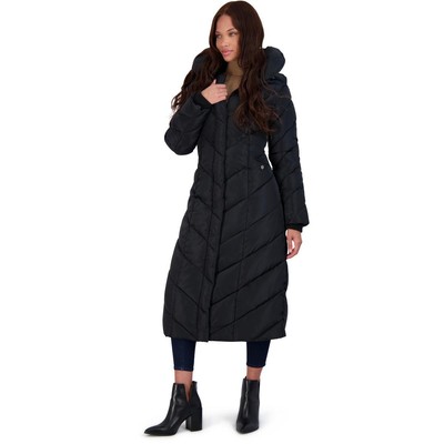 

Steve Madden Женское черное стеганое длинное пальто на флисовой подкладке  BHFO 6757, Черный, Steve Madden OLA522H