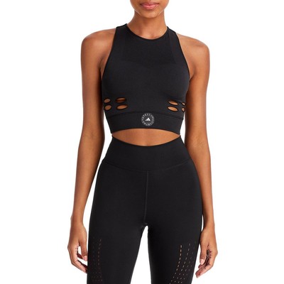 

Adidas Stella McCartney Womens ASMC TPR Черный укороченный топ Athletic  BHFO 7991, ASMC TPR