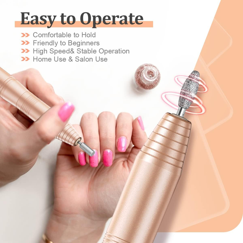 Portable Electric Nail Drill Machine,Compact Electric Nail File for Acrylic Nail