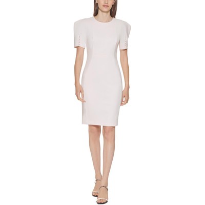 

Женское розовое приталенное платье-футляр миди Calvin Klein  BHFO 0800, Blossom