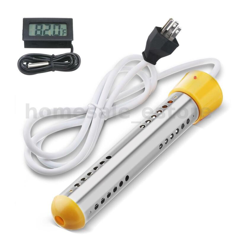 Immersion Electric Water Heater Submersible for Bath Shower Stainless Steel Top 