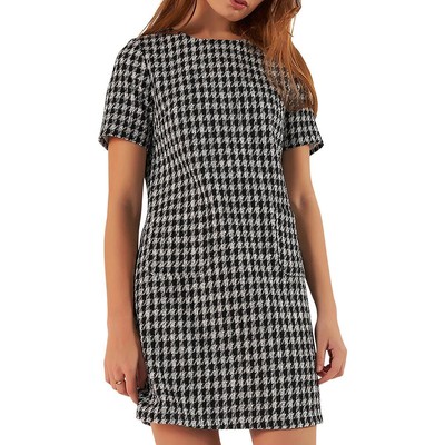 Женское мини-платье-сорочка Gracia из ч/б твида свободного кроя XL BHFO 4096