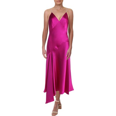 

JILL Jill Stuart Женское фиолетовое атласное платье-комбинация со стразами  BHFO 6859, Viola