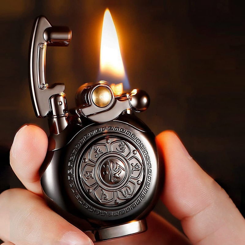 Vintage Reusable Windproof Trench Cool Lighters Gift Men Bir