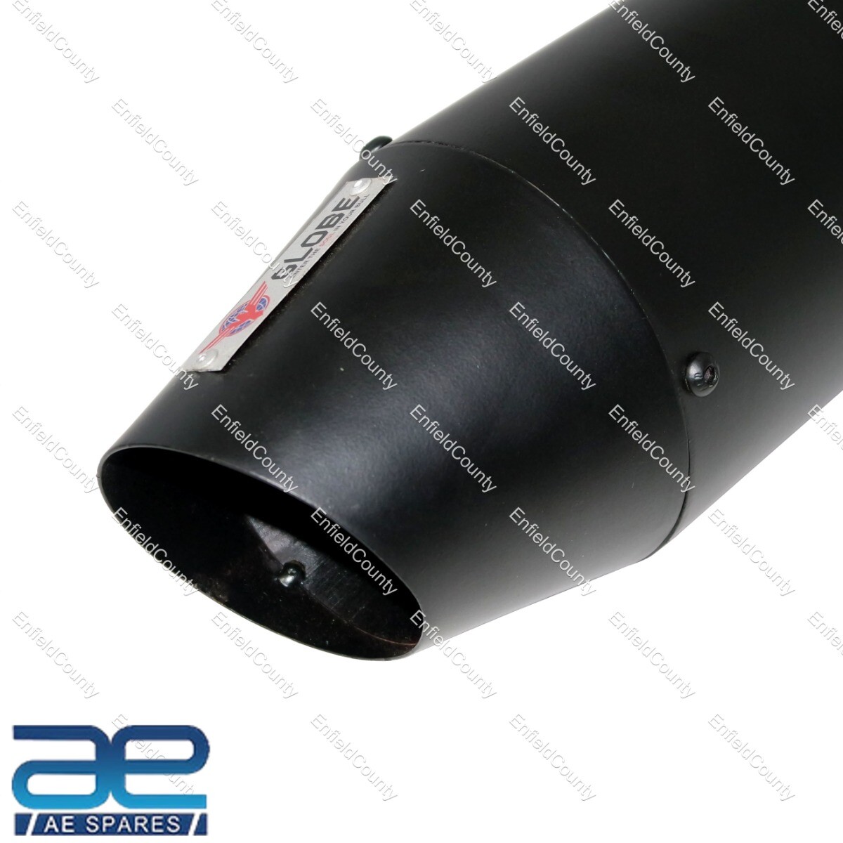 Fits Royal Enfield Classic 350 Dolphin Black Silencer + Bracket & Adapter  