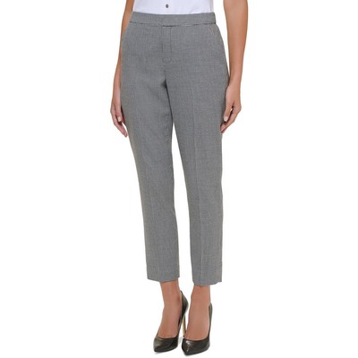 Tommy Hilfiger Womens B/W High Rise Houndstooth Slim Ankle Pants 8 BHFO 7682