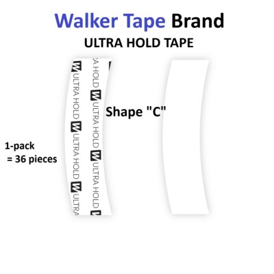 Ultra Hold Tape by Walker Tape Co Shape C 1 packs = 36 pieces