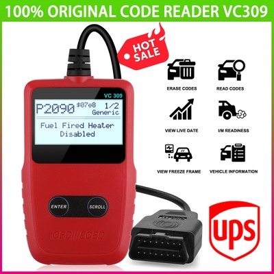 VC309 Car Code Reader OBD2 Scanner Check Engine Fault Automotive Diagnostic Tool