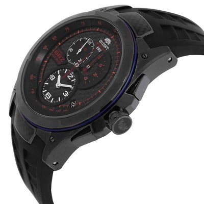 Pre-owned Orient Speedtech Ers Chronograph Quartz Black Dial Men's Watch Skt00003b