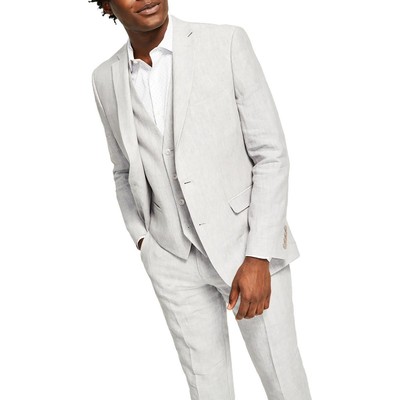 

Мужской льняной костюм Bar III Slim Fit, пиджак с двумя пуговицами, куртка BHFO 2715, Grey