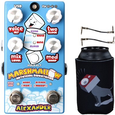 Alexander Pedals Marshmallow Pitch Shift Guitar Pedal w/ Cables & Beer Hugger