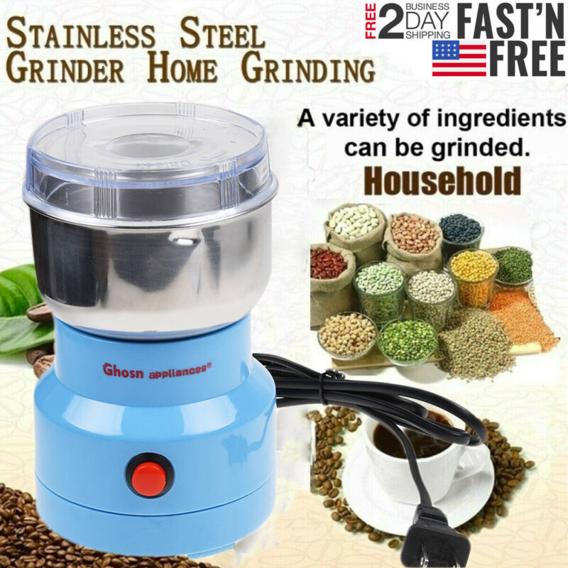 Electric Coffee Bean Grinder Nut Seed Herb Grind Spice Crusher Mill Blender New