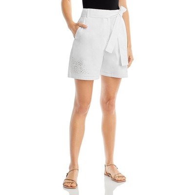 Boss Womens Tabroido High Waist Short Flat Front Tie-Waist/Belted BHFO 8239