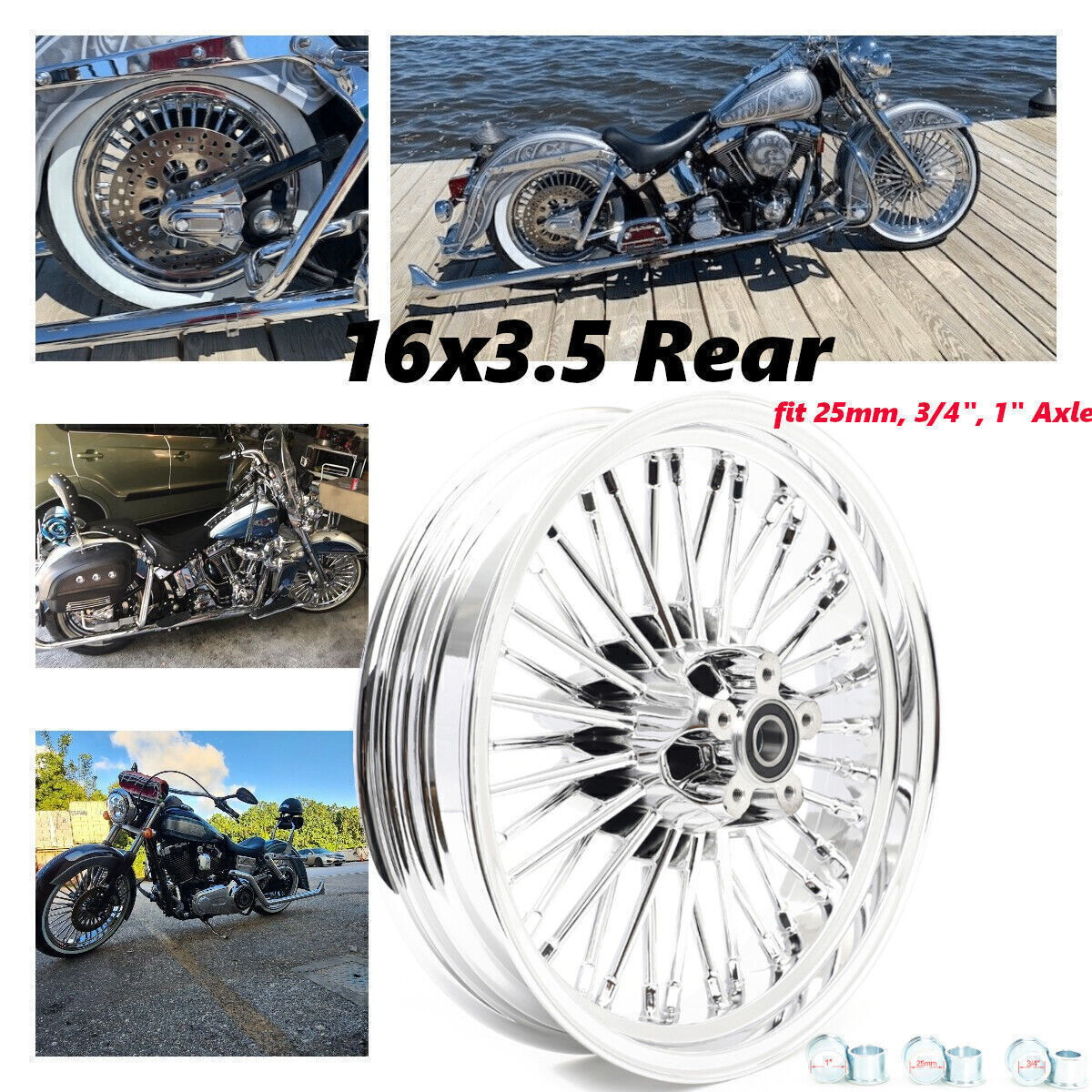 ハーレーCustom Chrome クロームスポークセット 16インチ ハーレーCustom Chrome クロームスポークセット 16インチ Harley