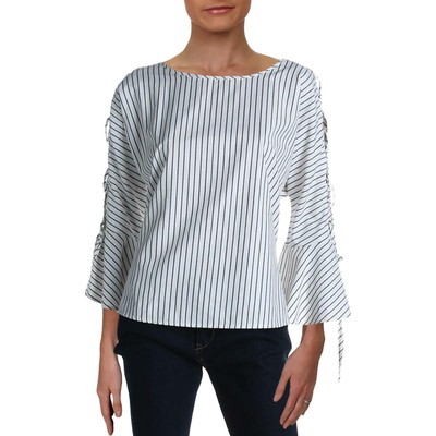 Velvet Womens Knit Striped Casual Pullover Top Shirt BHFO 5154
