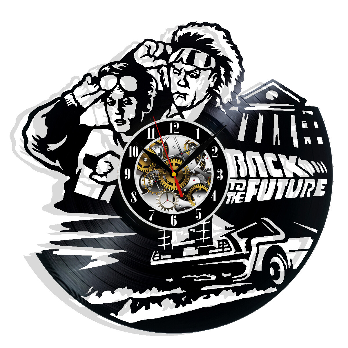 Back to the Future Vinyl Wall Clock Gift Birthday Holiday