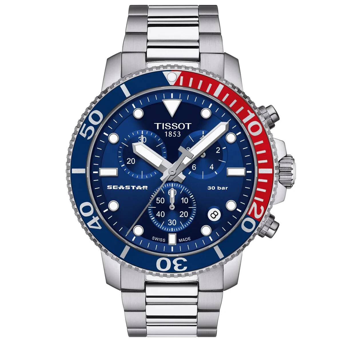 Pre-owned Tissot Seastar 1000 Chronograph T120.417.11.041.03 Men's Wristwatch
