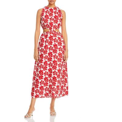 

Faithfull the Brand Женское длинное летнее макси-платье трапани с вырезом BHFO 2447, La presa floral print