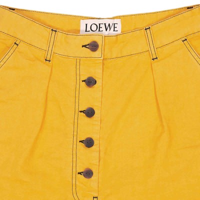 Pre-owned Loewe Yellow Contrast Stitch Culottes