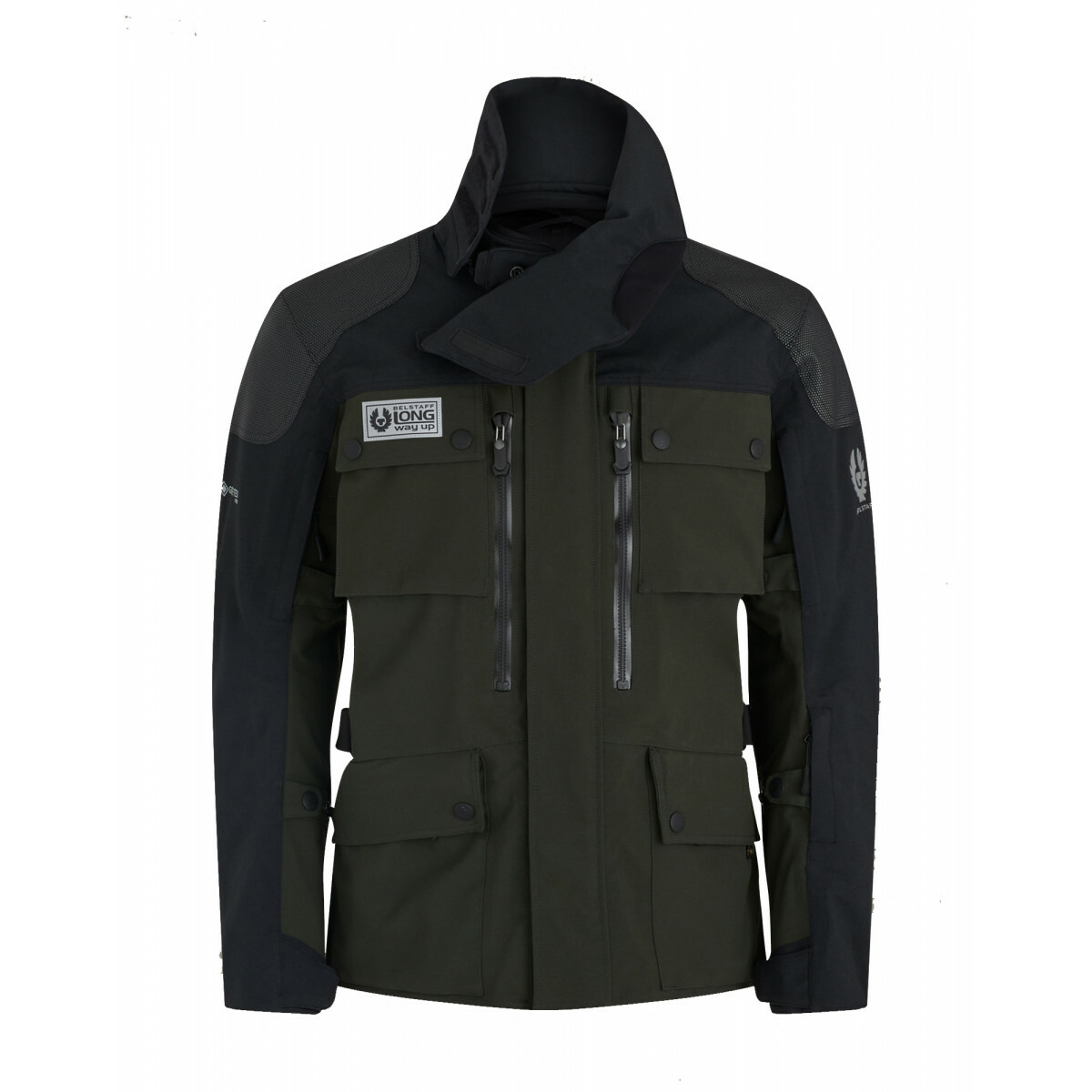 Belstaff Long Way Up GoreTex GTX Laminated Waterproof Motorcycle Jacket Olive eBay