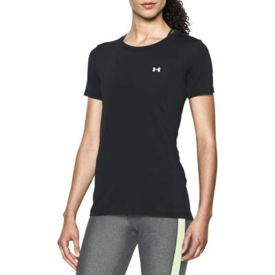 

Черная женская футболка для тренинга Under Armour с защитой UPF 30, топ  BHFO 6533, Черный, 1285637