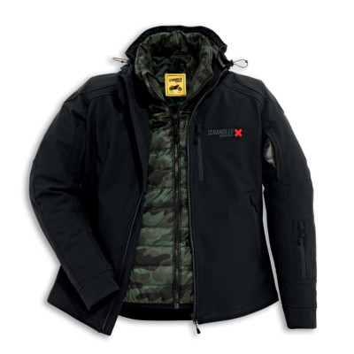 Ducati Spidi Scrambler Outdoor Jacket Black Camouflage New