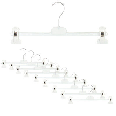50/100 Hosenbügel Rockbügel Klemmbügel Bügel Clips Spannbügel Schwarz Kunststoff