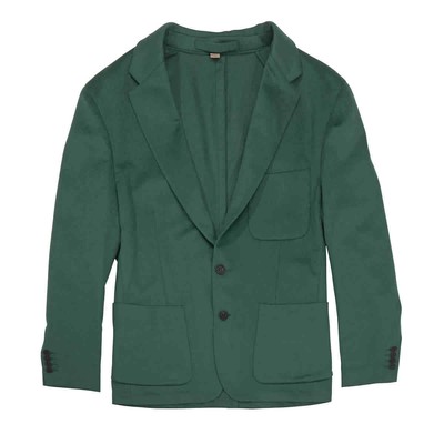 Pre-owned Burberry Soho Fit Single-breasted Blazer Jacket, Brand Size 48 (us Size 38) In Green