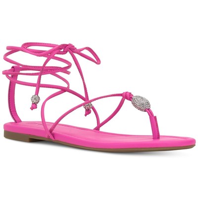 INC Womens Amille Pink Strappy Sandals Shoes 6.5 Medium (B,M) BHFO 8388