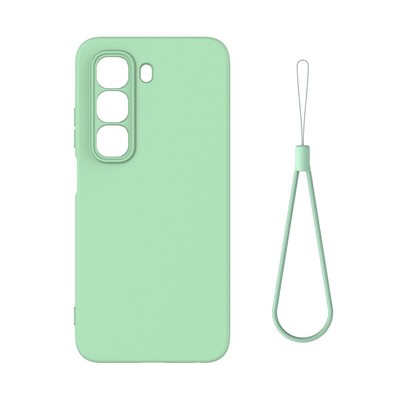 Durable Slim Environmental Silicone Case With Lanyard f Infinix Hot 50 5G Phone
