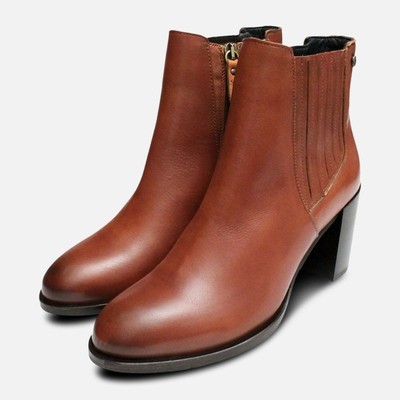 TOMMY HILFIGER COGNAC BRAUNER ABSATZ TOMMY HILFIGER PENELOPE STIEFEL