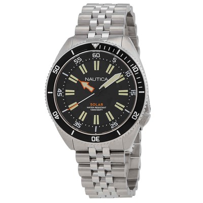 Винтажные мужские часы Nautica с черным циферблатом NAPNVS405