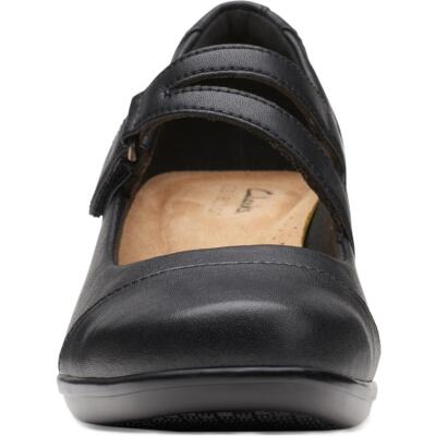 Женские черные кожаные туфли Clarks Emily Clover 9.5 Medium (B,M) BHFO 8072