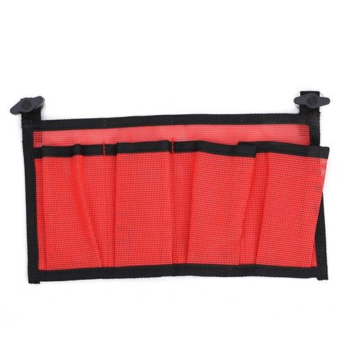 4 Pocket Mesh Storage Sleeve Fishing Tackle Box Organizer Pouch for Kayak Canoe