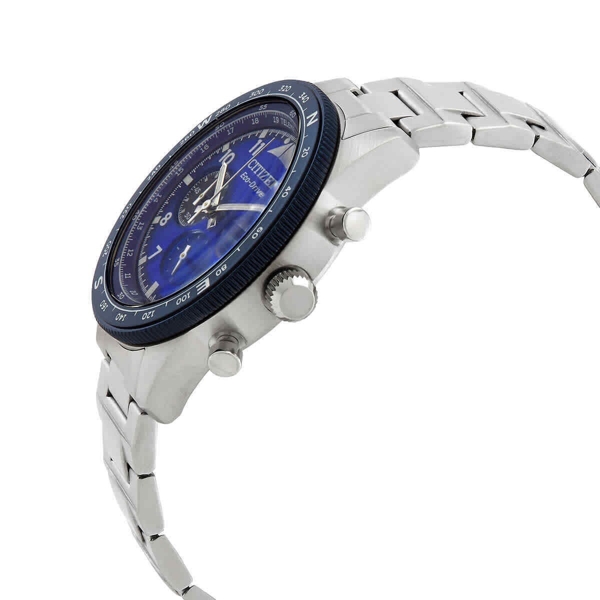 Pre-owned Citizen Men's Chronograph Eco-drive Blue Dial Watch - Ca4554-84l