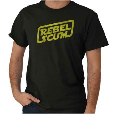 Rebel Scum Space Galaxy Nerd Movie Geek Gift Womens or Mens Crewneck T Shirt Tee