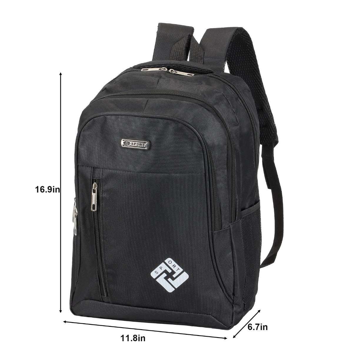 Waterproof Laptop Backpack Bookbag 17" School Travel Bag with USB Charging Port