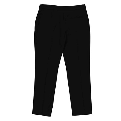 Pre-owned Alexander Mcqueen Black Wool And Silk Blend Crop Trousers