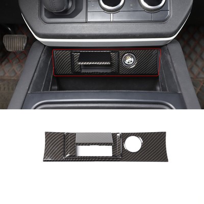 Carbon Center Console USB Charging Port Cover Trim For Land Rover Defender 20-21