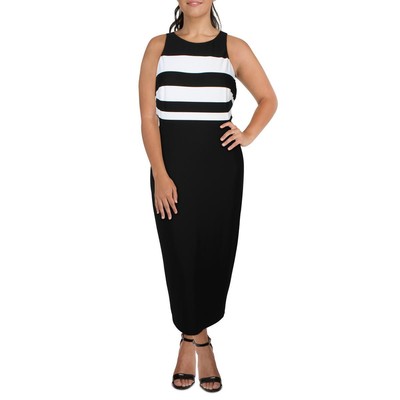 Женское черное макси-платье с вырезом и длинными рукавами Lauren Ralph Lauren 16 BHFO 5302