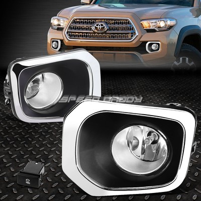 ДЛЯ ПИКАПА TOYOTA TACOMA 16-17 С ПРОЗРАЧНЫМИ ЛИНЗАМИ OE ВОДИТЕЛЬСКАЯ ПАРА ПРОТИВОТУМАННЫХ ФАР + ПЕРЕКЛЮЧАТЕЛЬ
