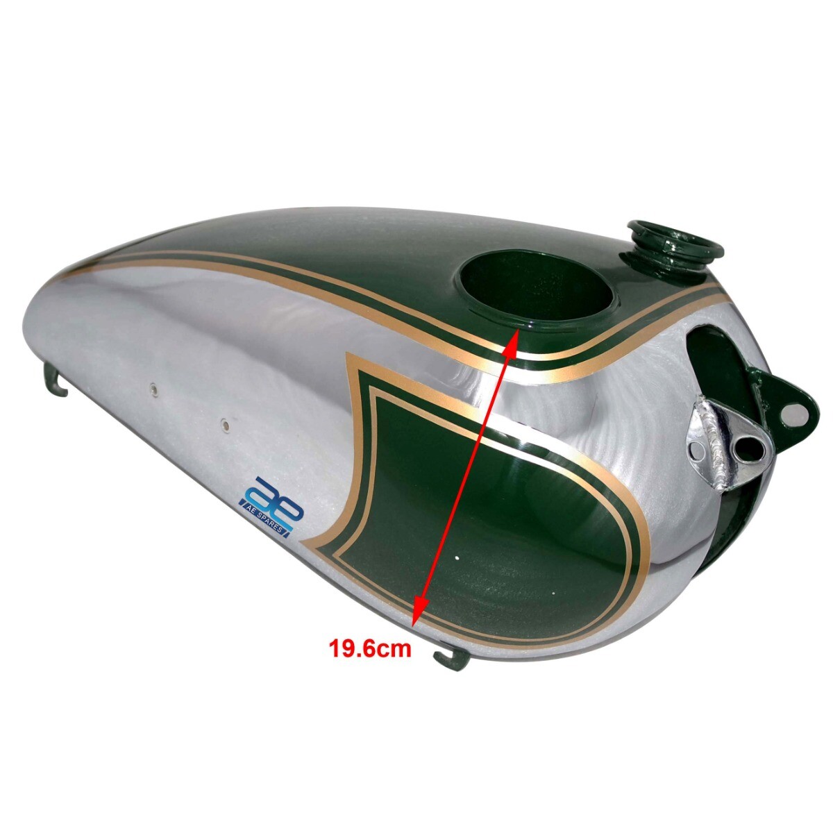 BSA C10 C11 250 Silver Chrome plated Petrol Fuel Gas Tank with 120 MPH Speedometer & Cap  