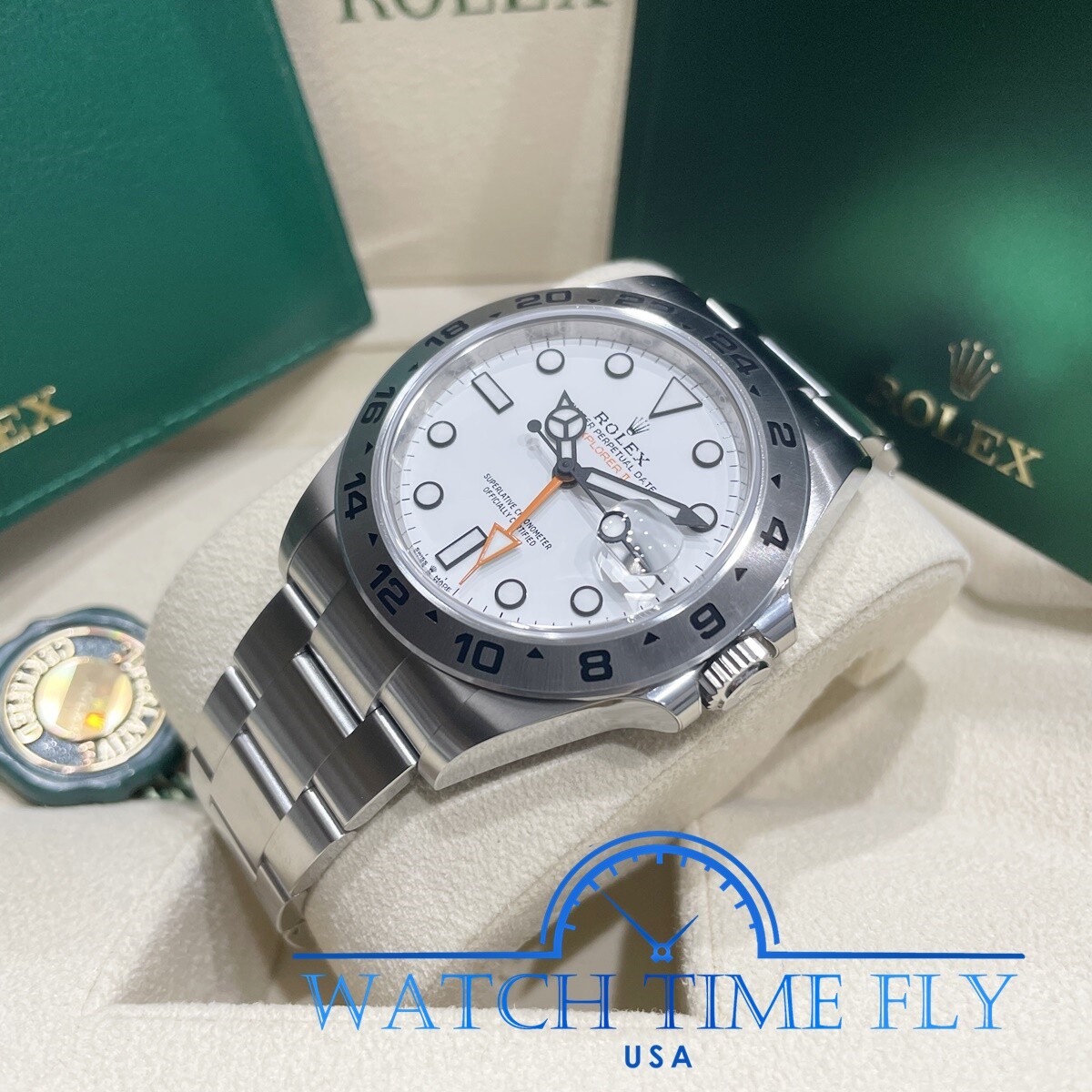 Pre-owned Rolex Explorer Ii 226570 42mm White Polar Dial Stainless Steel Oyster Bracelet