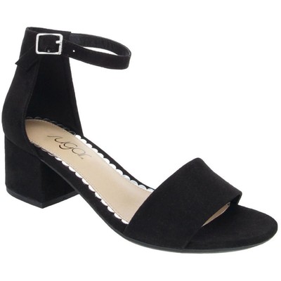 

Sugar Womens Noelle Черные босоножки на каблуке с открытым носком Обувь 7 Medium (B,M) BHFO 4705, Black smooth