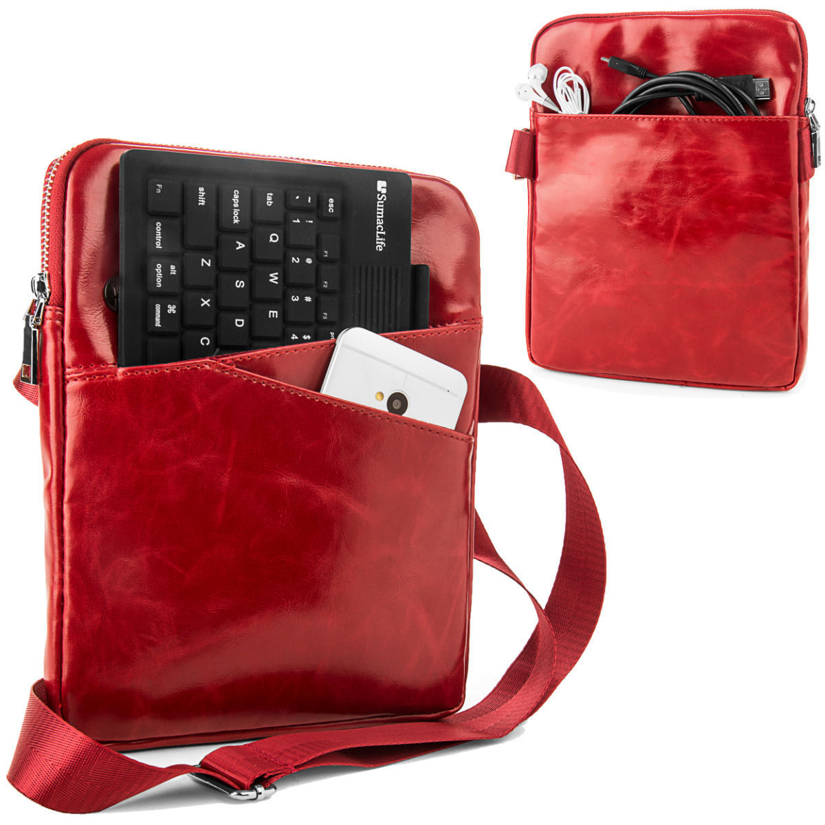 Synthetic Leather Tablet & eReader Shoulders/Messenger Bags Folios for Apple iPad 2