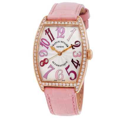Часы Franck Muller Cintree Curvex с автоматическим белым циферблатом и бриллиантами 2852 SC D 1R